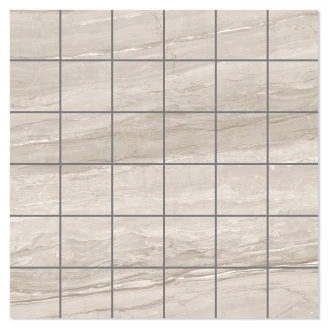 Marmor Mosaik Klinker Eos Beige Blank-Polerad Rak 30x30 (5x5) cm